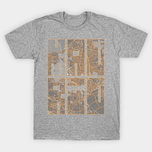 Madrid, Spain City Map Typography - Bauhaus T-Shirt